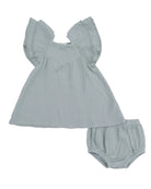 Angel Dear | Solid Muslin Jadeite V Neck Dress & Bloomer | Stock | Vagabond | Apparel | Boutique