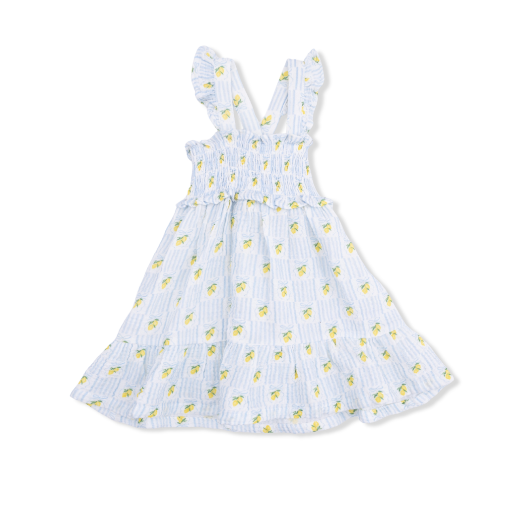 Angel Dear | Lovely Lemons Smocked Ruffle Sundress | Front | Vagabond | Apparel | Boutique
