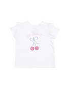 Angel Dear |  Sweet Bow Cherries Ruffle Tee | Front | Vagabond | Apparel | Boutique