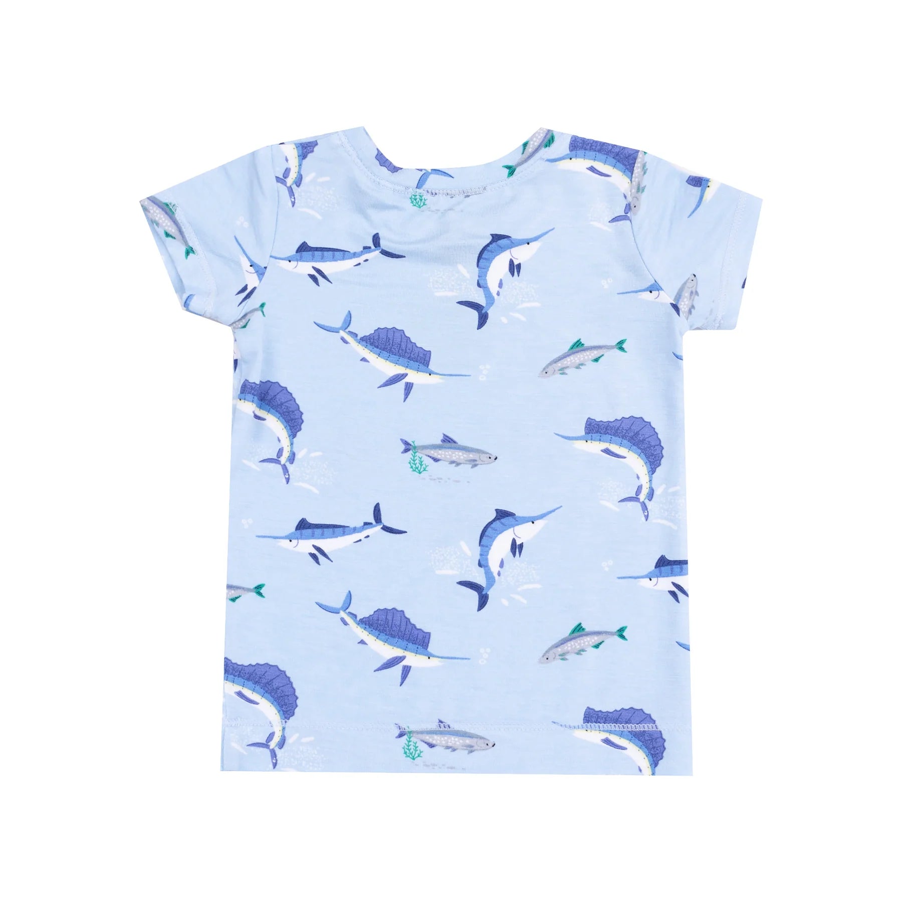 Angel Dear | Deep Sea Fishing | Short Sleeve Lounge Set | Blue | Vagabond | Apparel | Boutique