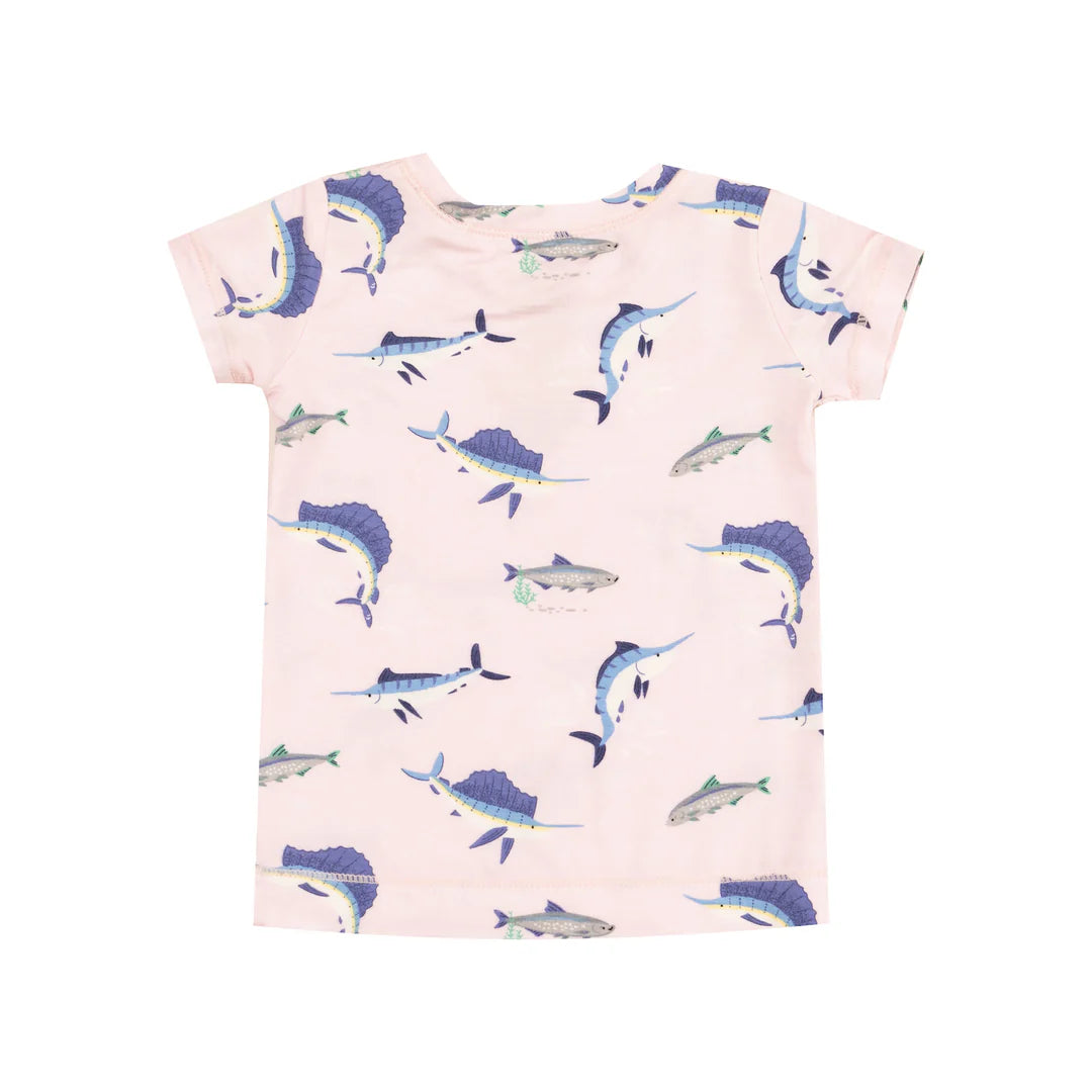 Angel Dear | Deep Sea Fishing | Short Sleeve Lounge Set | Pink | Vagabond | Apparel | Boutique