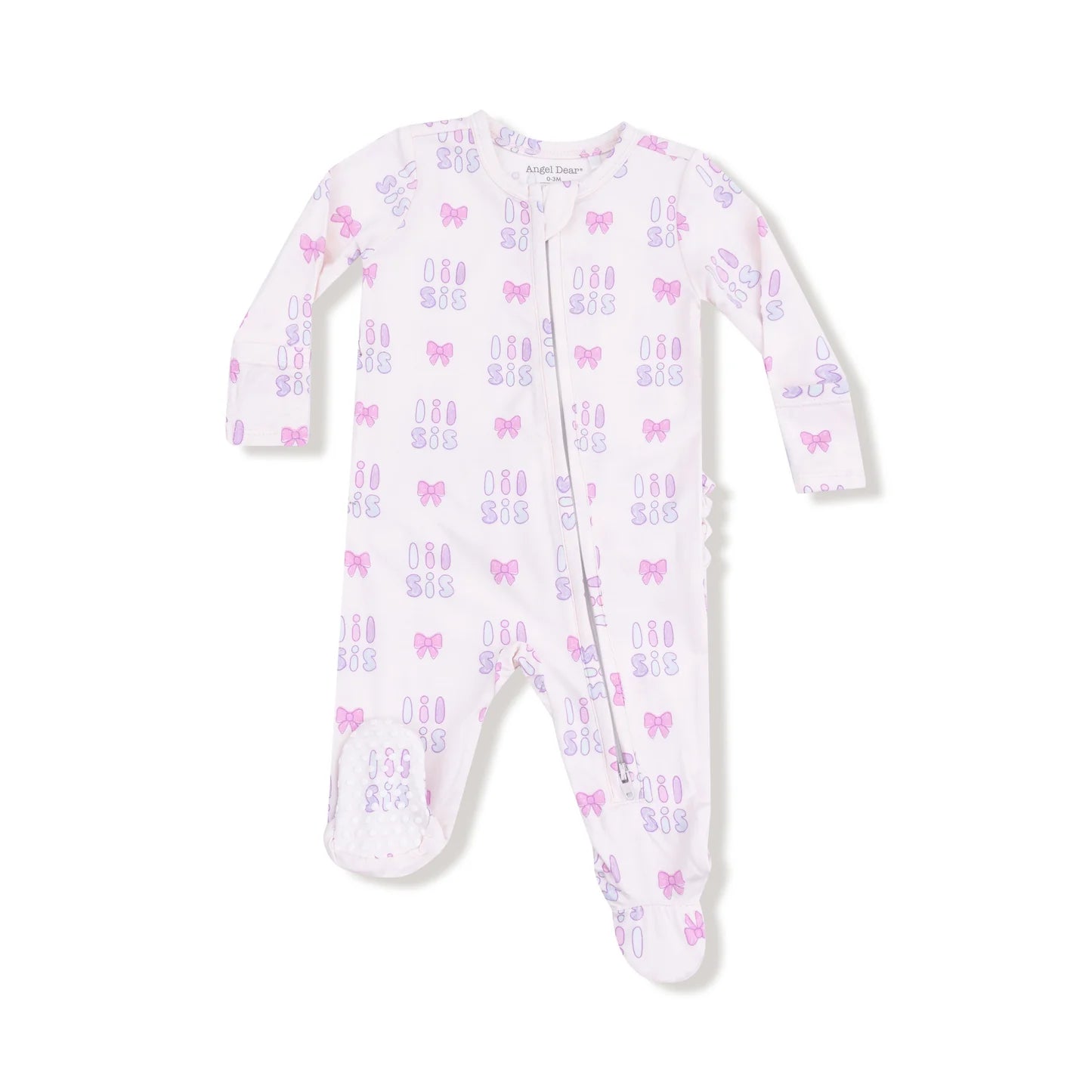 Angel Dear | Lil Sis 2 Way Zip Ruffle Back Footie | Vagabond | Apparel | Boutique