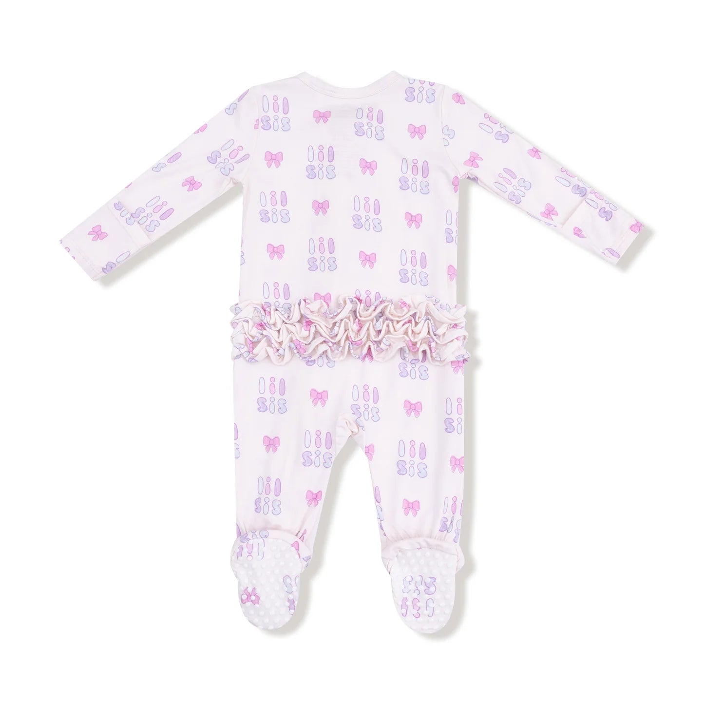 Angel Dear | Lil Sis 2 Way Zip Ruffle Back Footie | Back | Vagabond | Apparel | Boutique