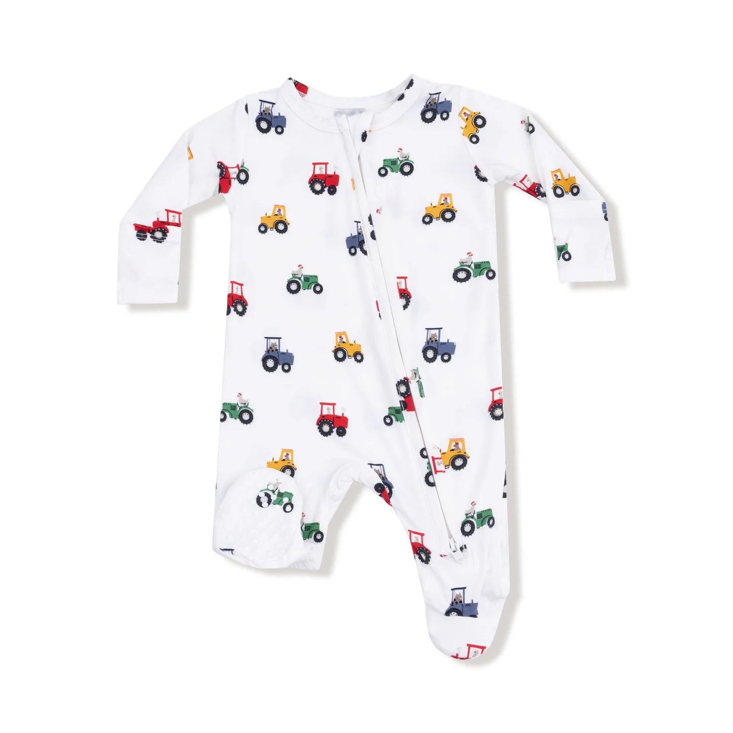 Angel Dear |  Mini Tractors 2 Way Zipper Footie | Vagabond | Apparel | Boutique