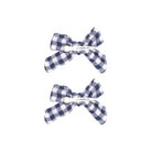 Angel Dear | Navy Gingham Bow Clip | Vagabond | Apparel | Boutique