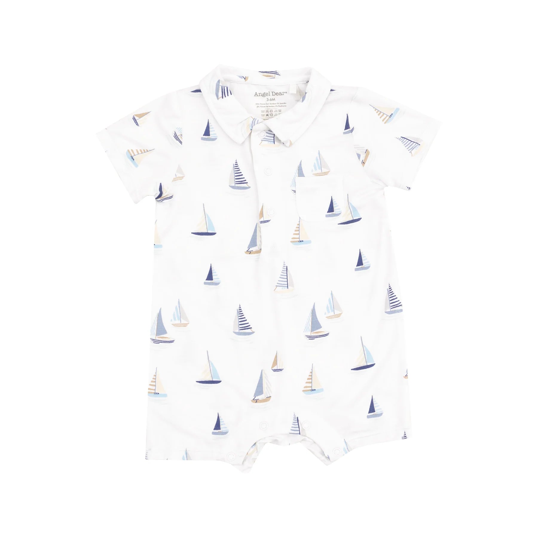 Angel Dear | Sailboat Polo Shortie | Flat | Vagabond | Apparel | Boutique