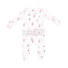 Angel Dear | Sailboat Ruffle Back 2 Way Zipper Footie | Back | Vagabond | Apparel | Boutique