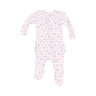 Angel Dear | Strawberry Swiss Dot | Ruffle Back 2 Way Zip Footie | Vagabond | Apparel | Boutique