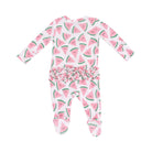 Angel Dear | Watermelon Heart Ruffle Back | 2 Way Zip Footie | Back | Vagabond | Apparel | Boutique