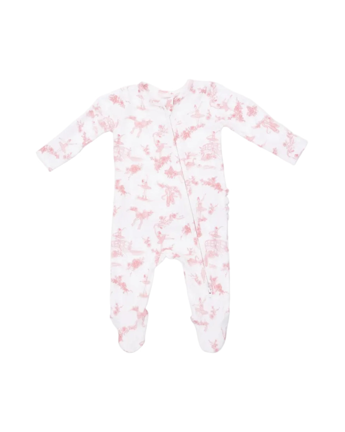Angel Dear | Ballet Toile 2 Way Ruffle Back Zip Footie | Vagabond | Apparel | Boutique
