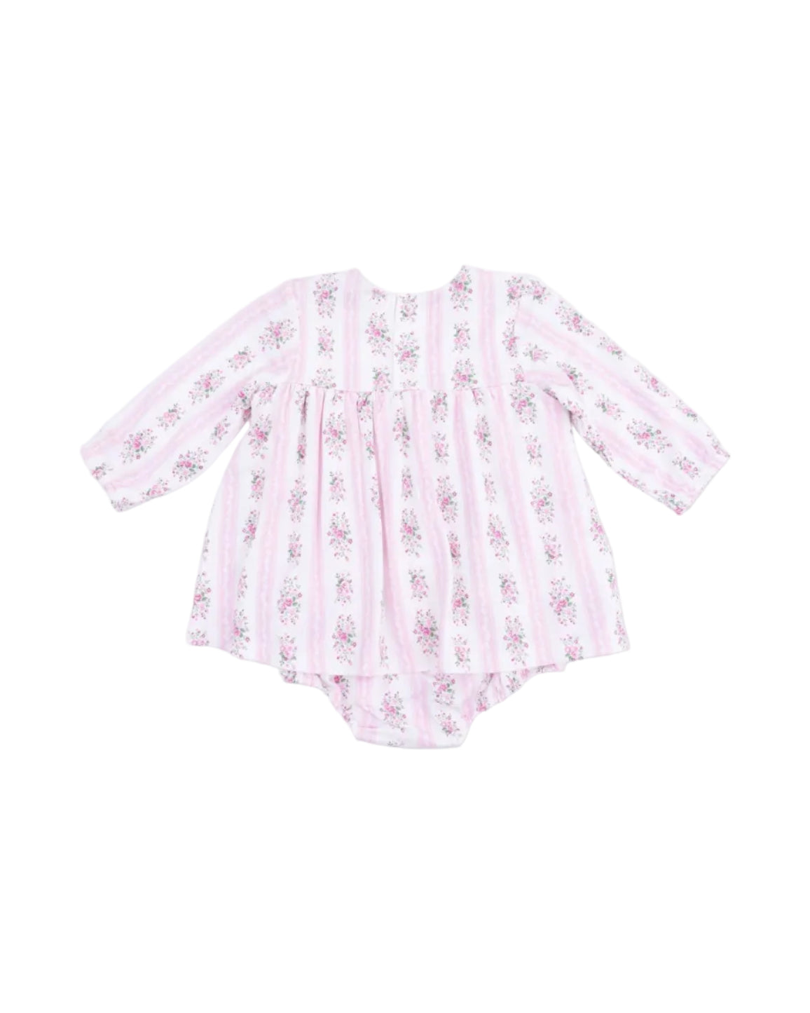 Angel Dear | Bella Rose Stripe LS Smocked Ruffle Bubble W/Skirt | Vagabond | Apparel | Boutique