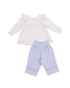 Angel Dear | Catarina Floral LS Ruffle Tunic & Smocked Wait Pant | Vagabond | Apparel | Boutique