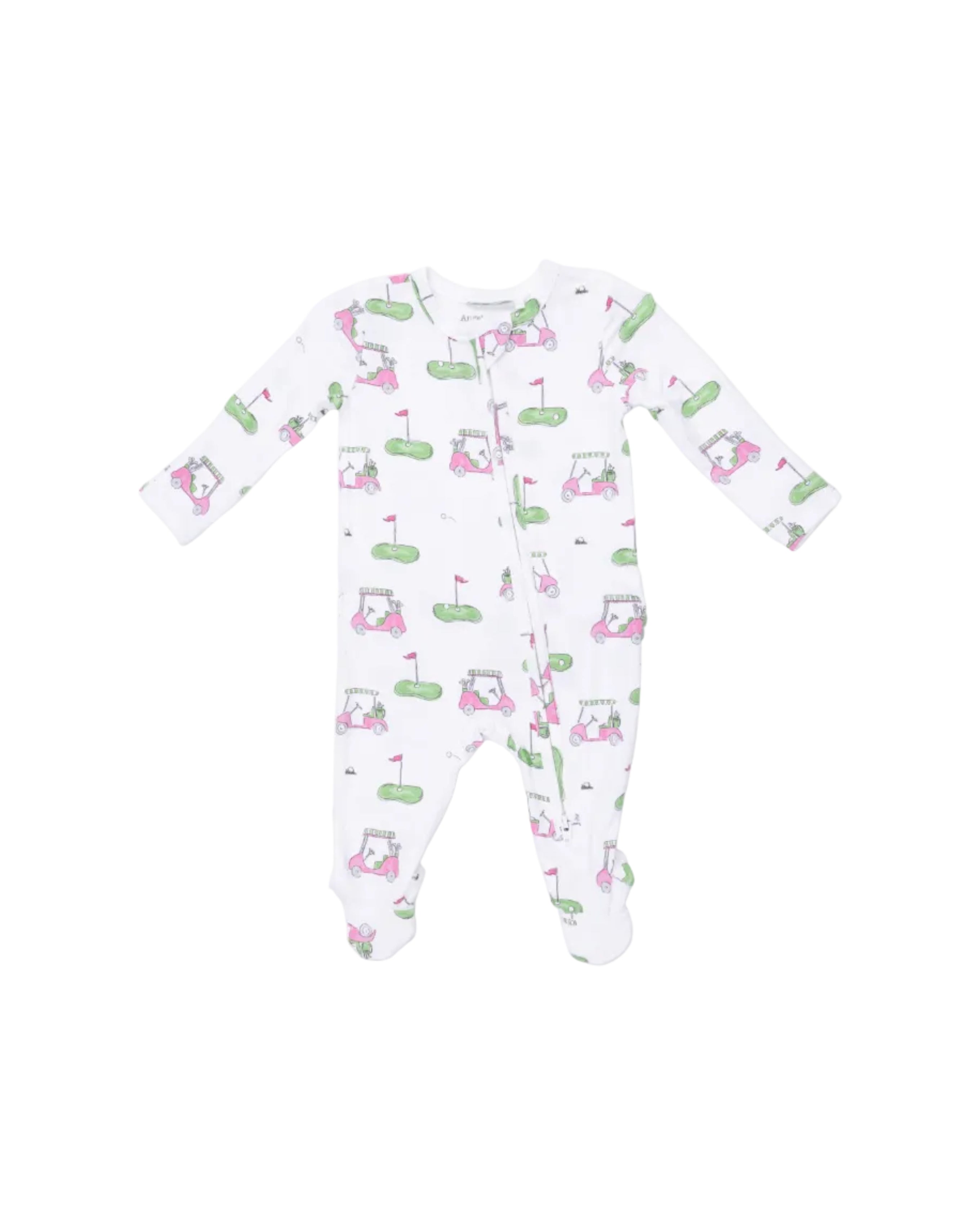 Angel Dear | Golf Carts 2 Way Ruffle Back Zip Footie | Vagabond | Apparel | Boutique