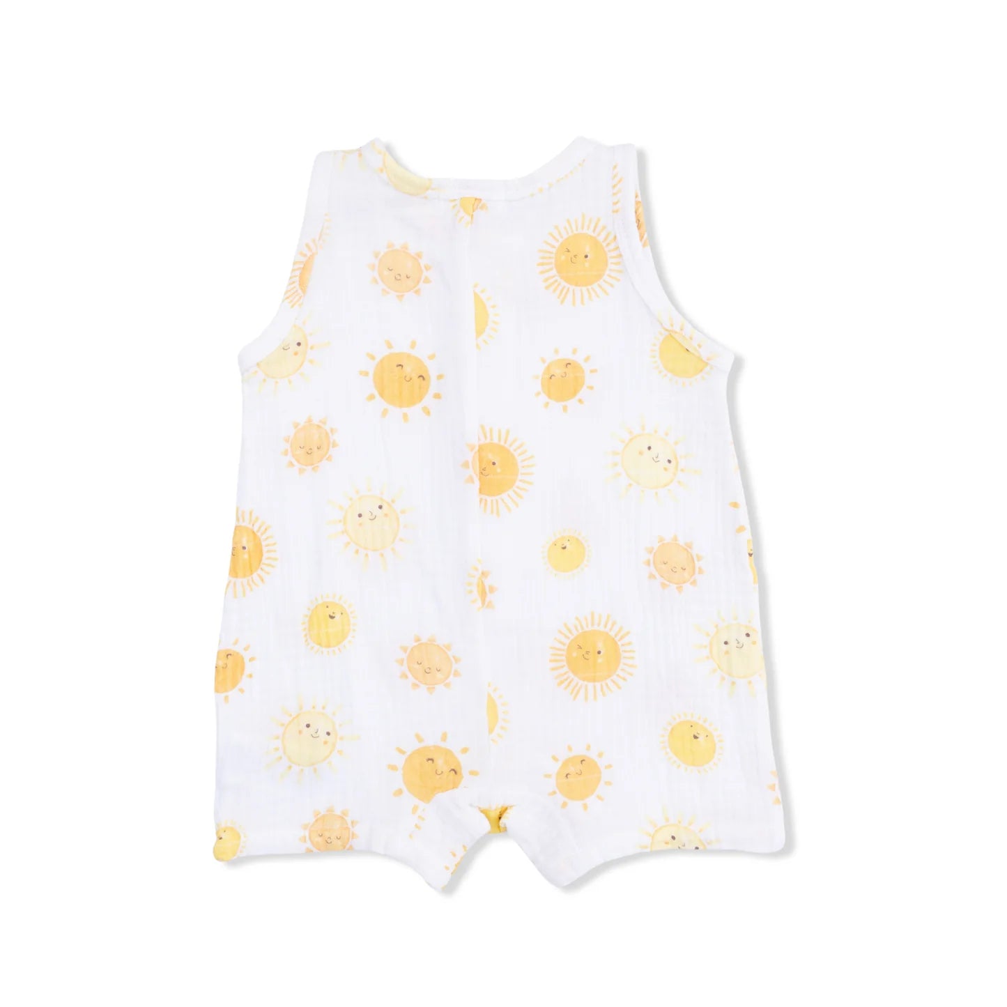 Angel Dear | Happy Suns Sleeveless Shortie Romper | Back | Vagabond | Apparel | Boutique