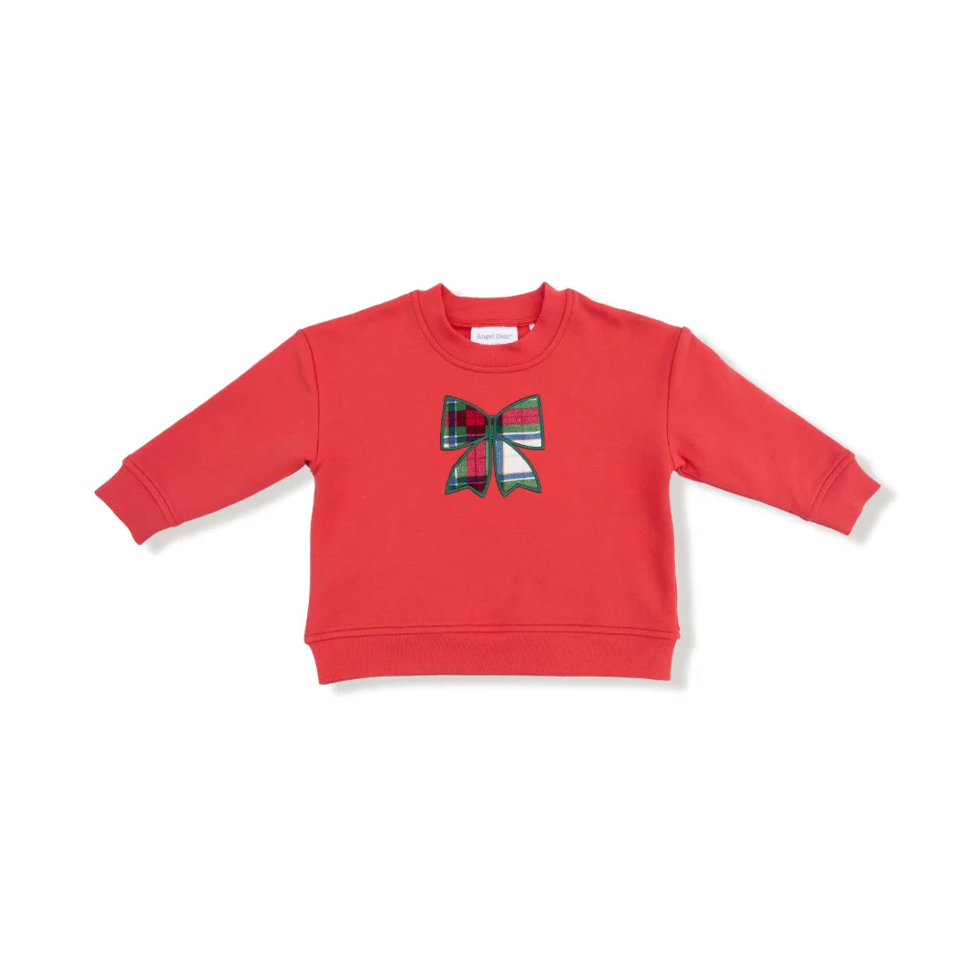 Angel Dear | Holiday Plaid Drop Sleeve Sweatshirt | Stock | Vagabond | Apparel | Boutique