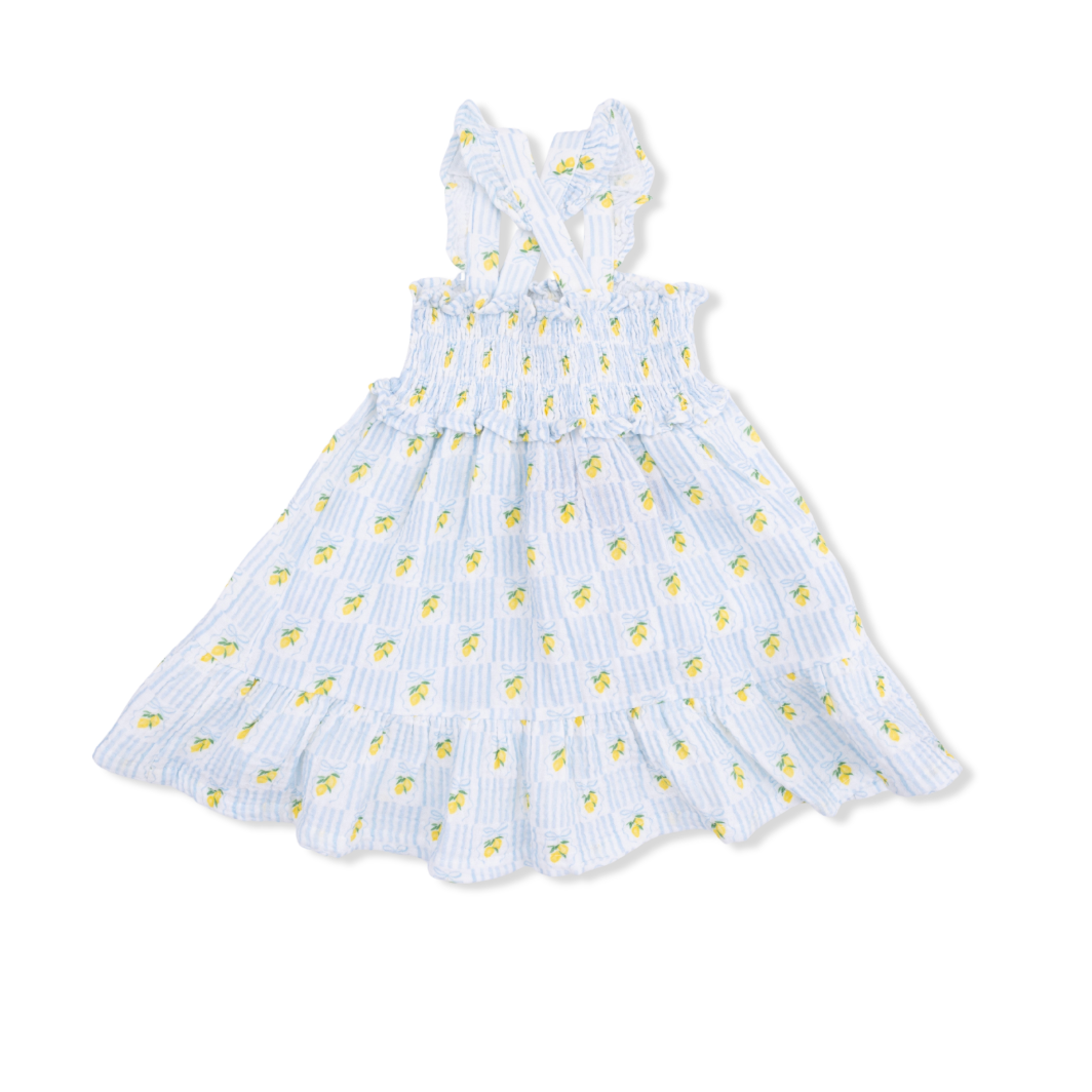 Angel Dear | Lovely Lemons Smocked Ruffle Sundress | Back | Vagabond | Apparel | Boutique