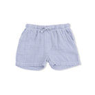 Angel Dear | Micro Gingham Blue Blizzard Polo Button Up W/ Casual Short | Bottoms | Vagabond | Apparel | Boutique