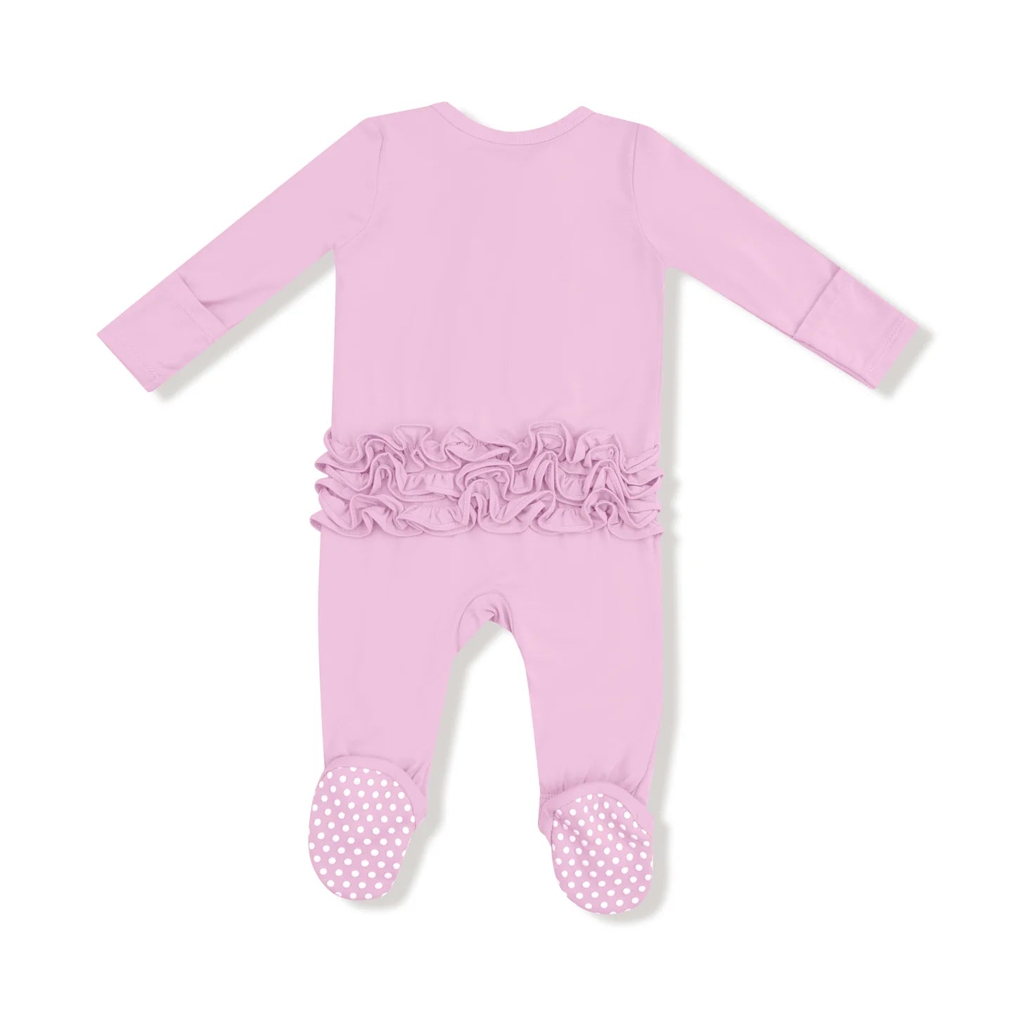 Angel Dear | Basic 2 Way Zip Ruffle Footie | Pirouette | Back | Vagabond | Apparel | Boutique