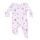 Angel Dear | Ribbon Ballerina 2 Way Ruffle Sleeve Zipper Footie | Front | Vagabond | Apparel | Boutique