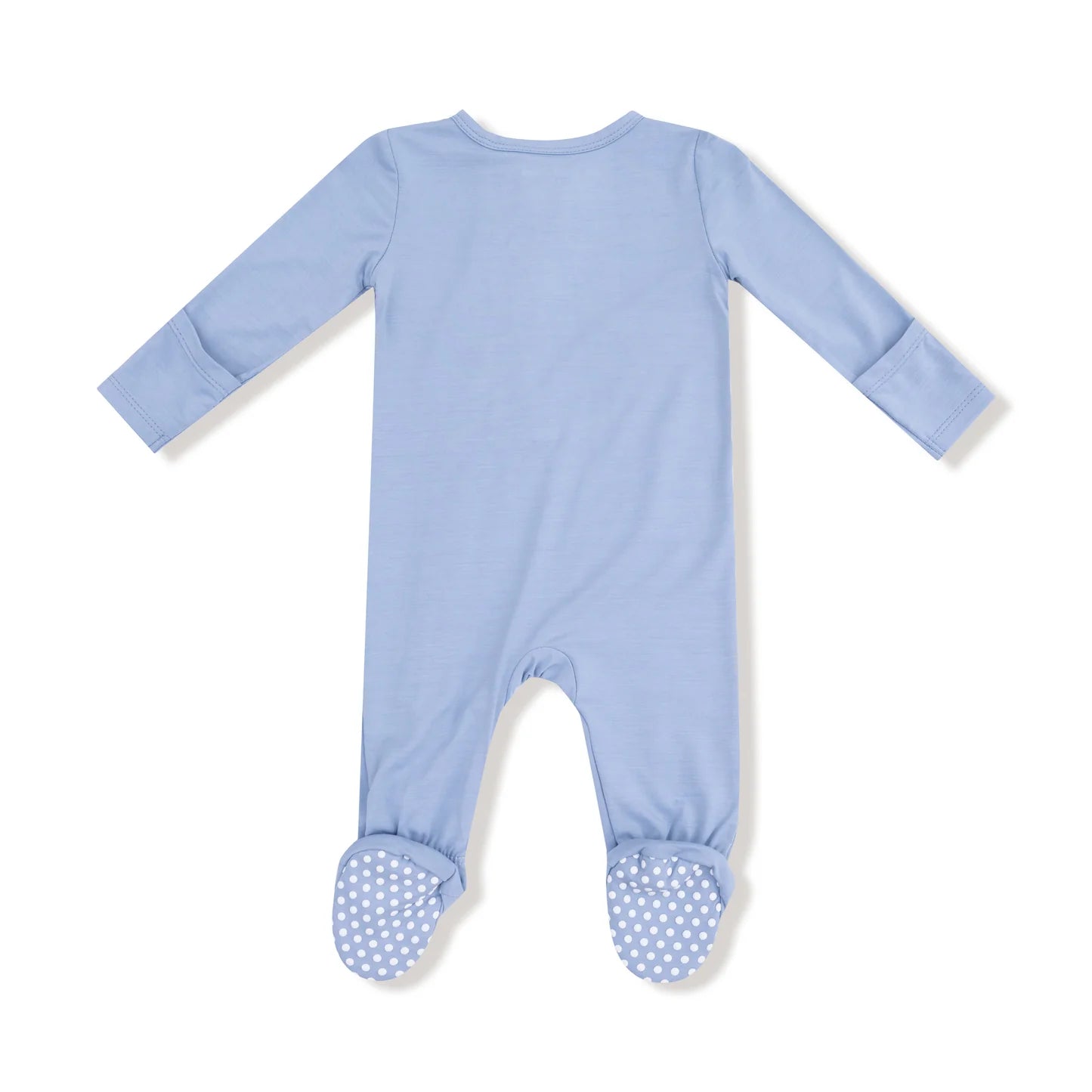 Angel Dear | Basics 2 Way Zipper Footie | Soft Chambray | Back | Vagabond | Apparel | Boutique