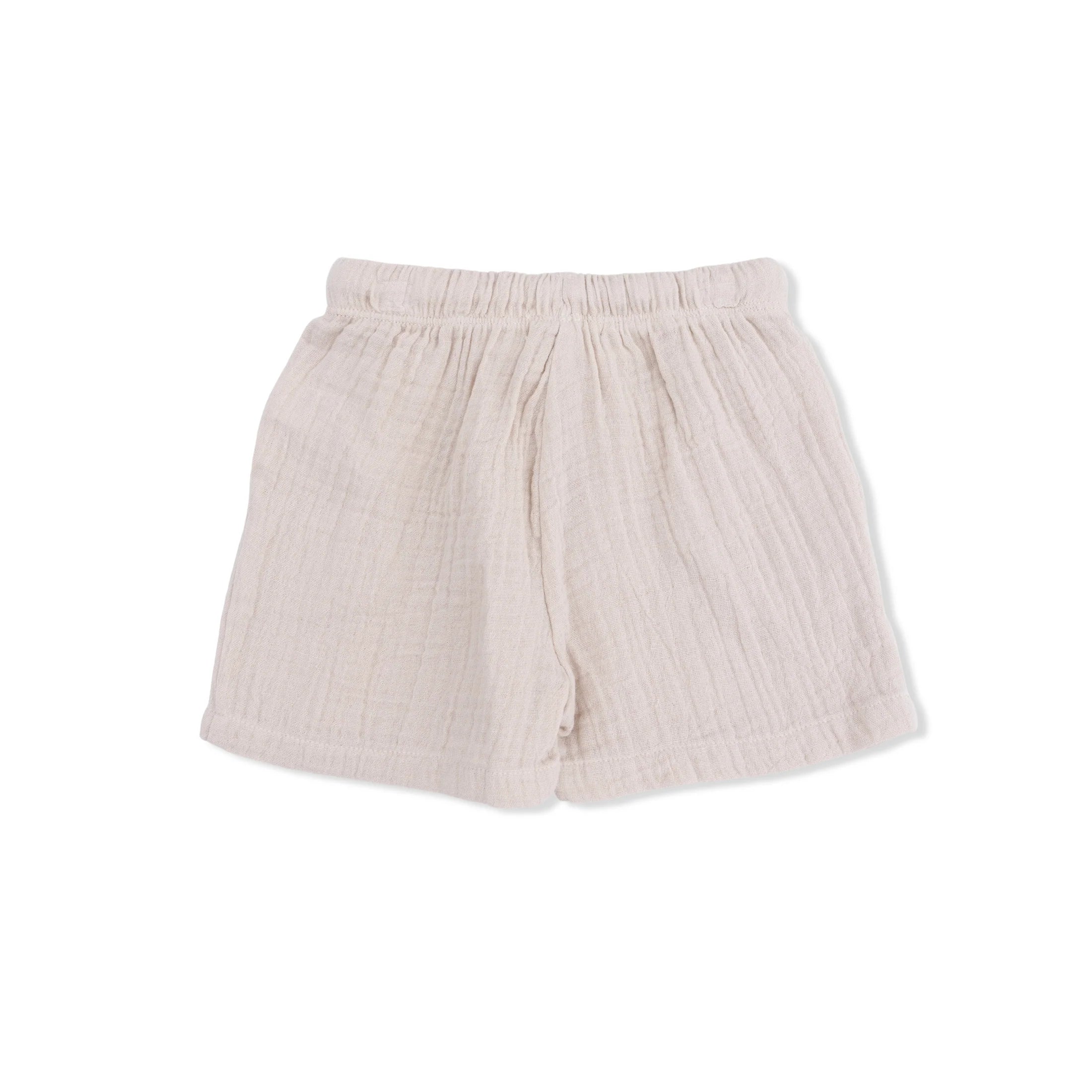 Angel Dear |  Solid Muslin French Oak Casual Short | Back | Vagabond | Apparel | Boutique