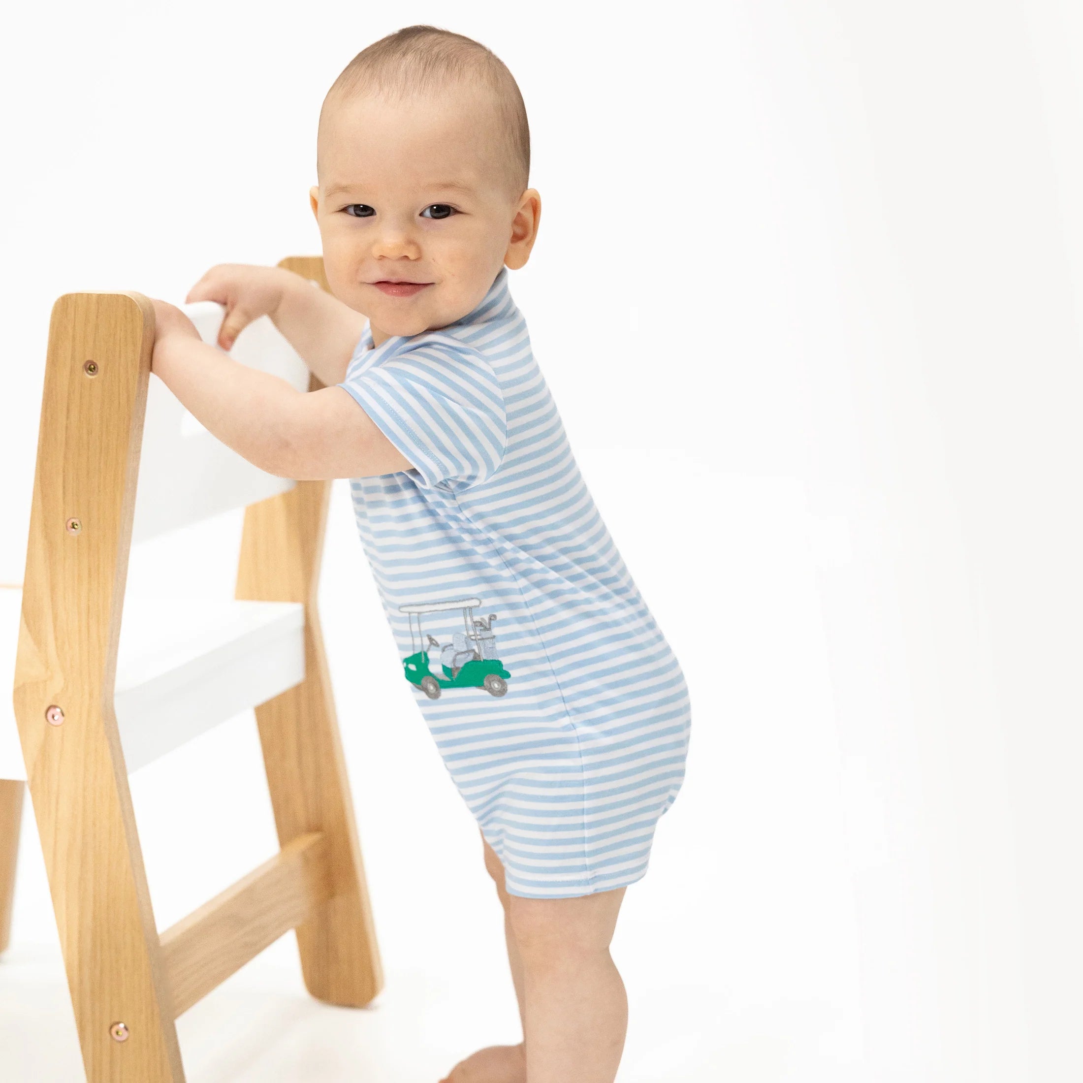 Angel Dear | Stiped Golf Polo Shortie | Model | Vagabond | Apparel | Boutique