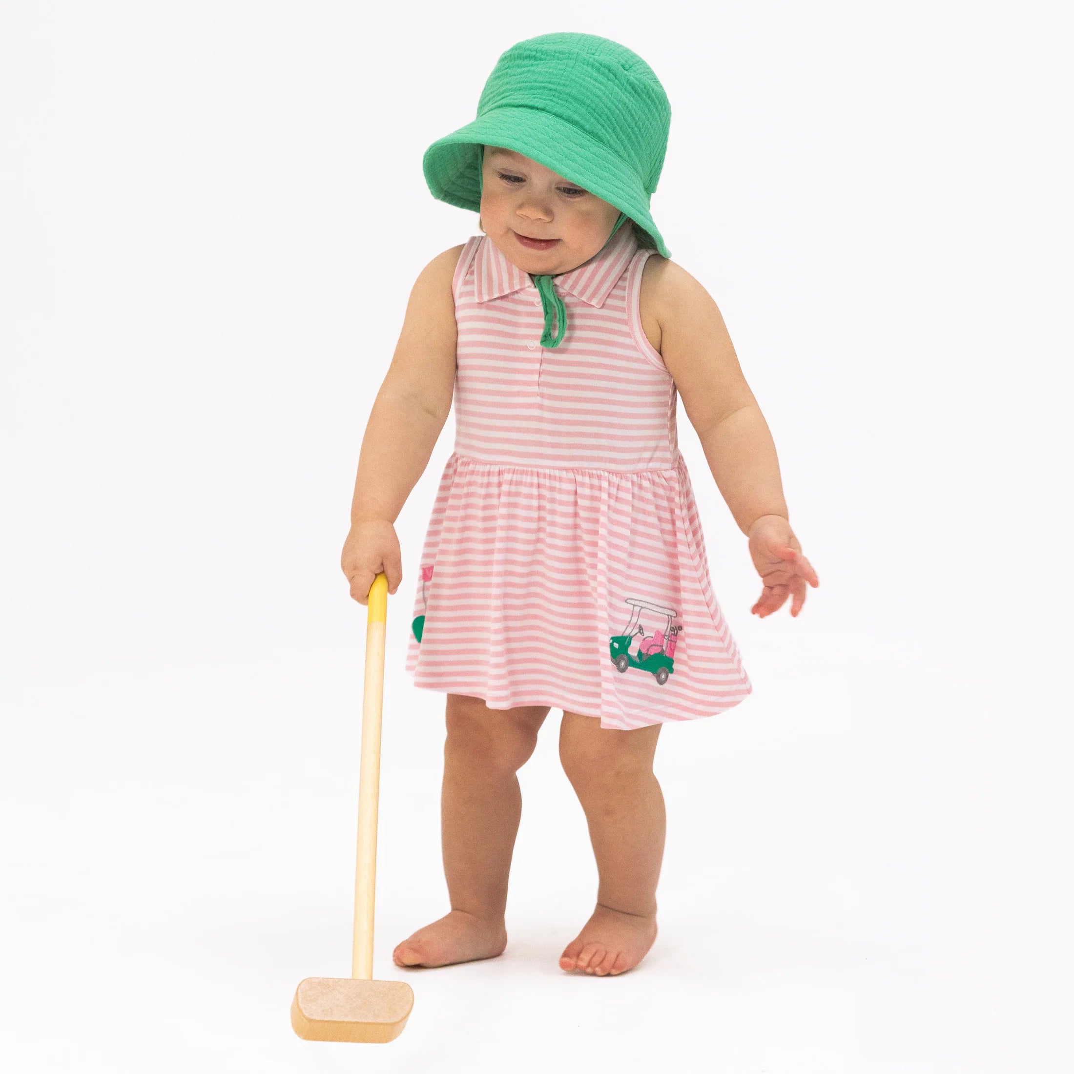 Angel Dear | Striped Golf Polo Tennis Dress | Model | Vagabond | Apparel | Boutique