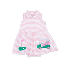 Angel Dear | Striped Golf Polo Tennis Dress | Front | Vagabond | Apparel | Boutique