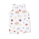 Angel Dear | Sunny Sandcastles Sleeveless Shortie Romper | Front |  Vagabond | Apparel | Boutique