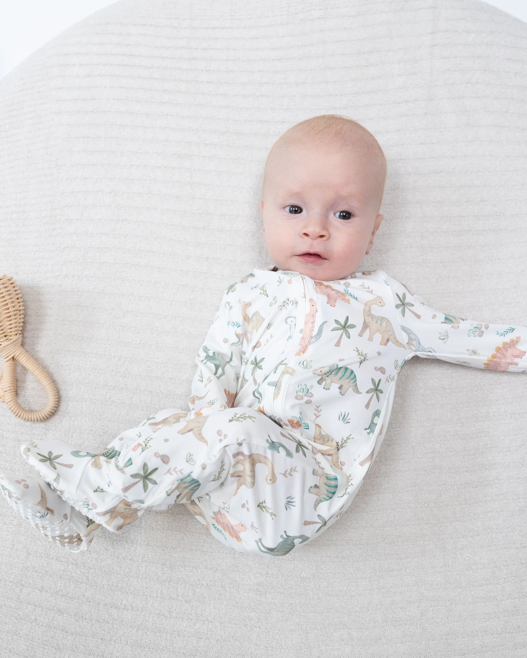 Angel Dear | Sweet Baby Dinos 2 Way Zip Footie | Vagabond | Apparel | Boutique