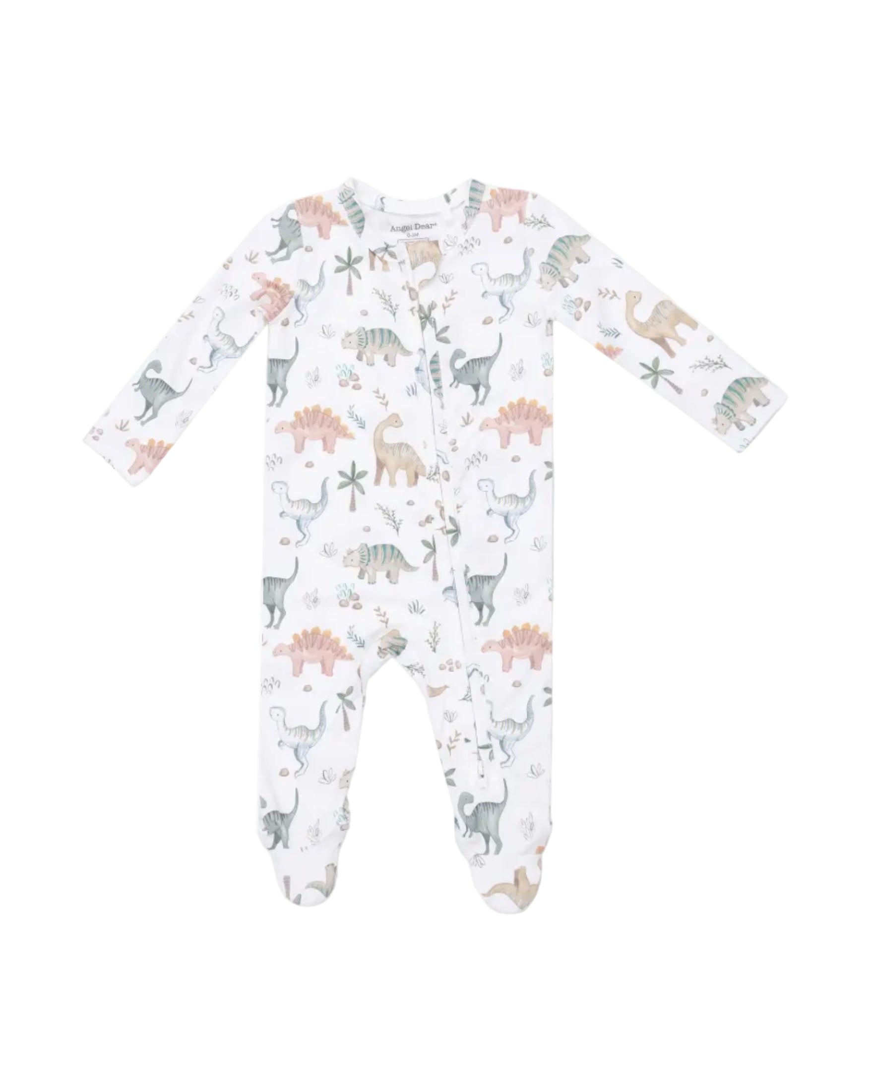 Angel Dear | Sweet Baby Dinos 2 Way Zip Footie | Vagabond | Apparel | Boutique