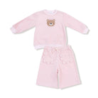 Angel Dear | Velour Teddy Bear L/S Petal Pocket Pant Set | Vagabond | Apparel | Boutique
