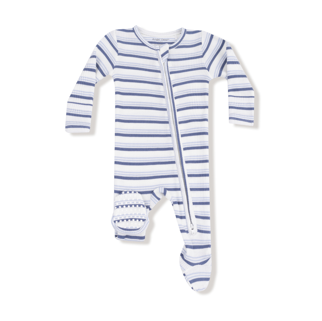 Angel Dear | Vintage Stripe 2 Way Zipper Footie | Vagabond | Apparel | Boutique