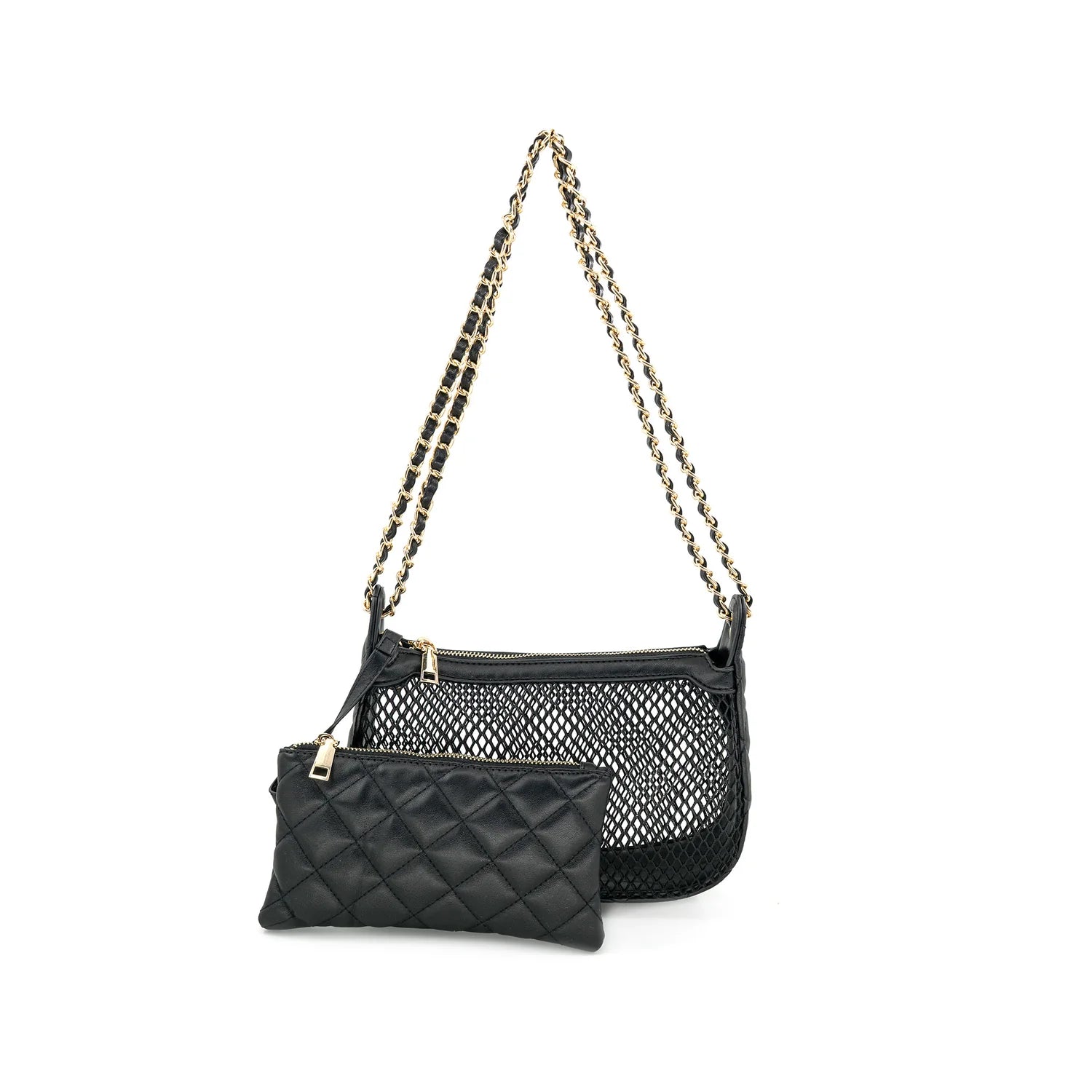 BC | Mesh Bag W/ Gold Chain | Vagabond | Apparel | Boutique