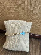 Bara Boheme | Opal Cross Bracelet | Blue | Vagabond | Apparel | Boutique