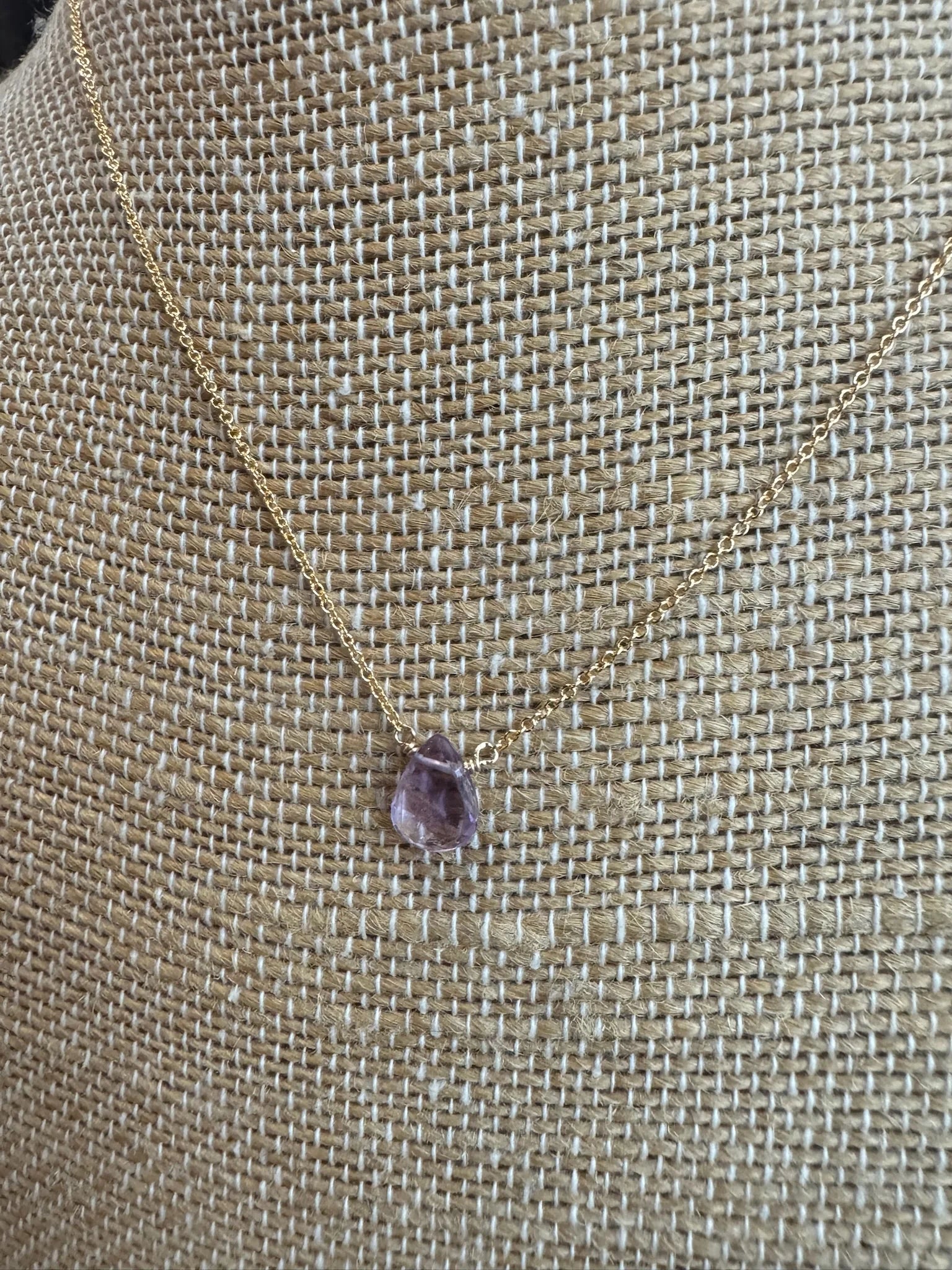 Bara Boheme | Teardrop Necklace | Purple Front | Vagabond | Apparel | Boutique