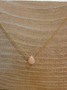 Bara Boheme | Kid | Tiny Teardrop Necklace | Pink | Vagabond | Apparel | Boutique