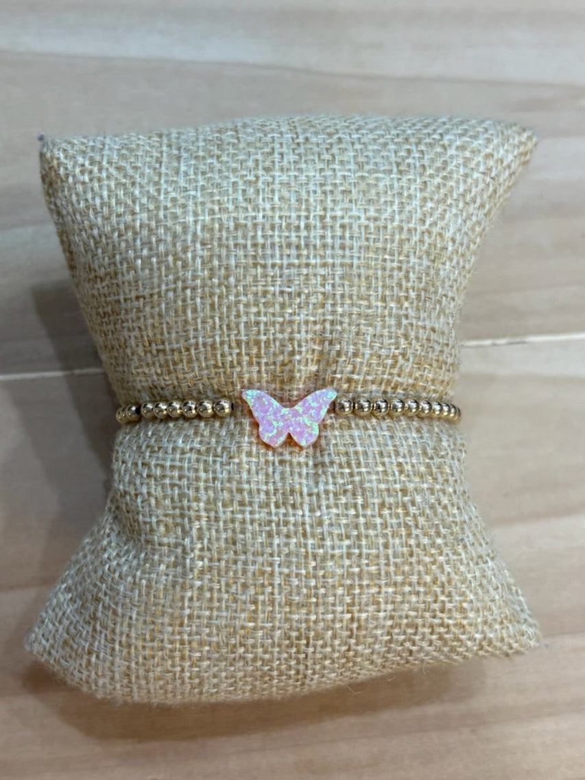 Bara Boheme | Kid  | Butterfly Bracelet | Pink | Vagabond | Apparel | Boutique