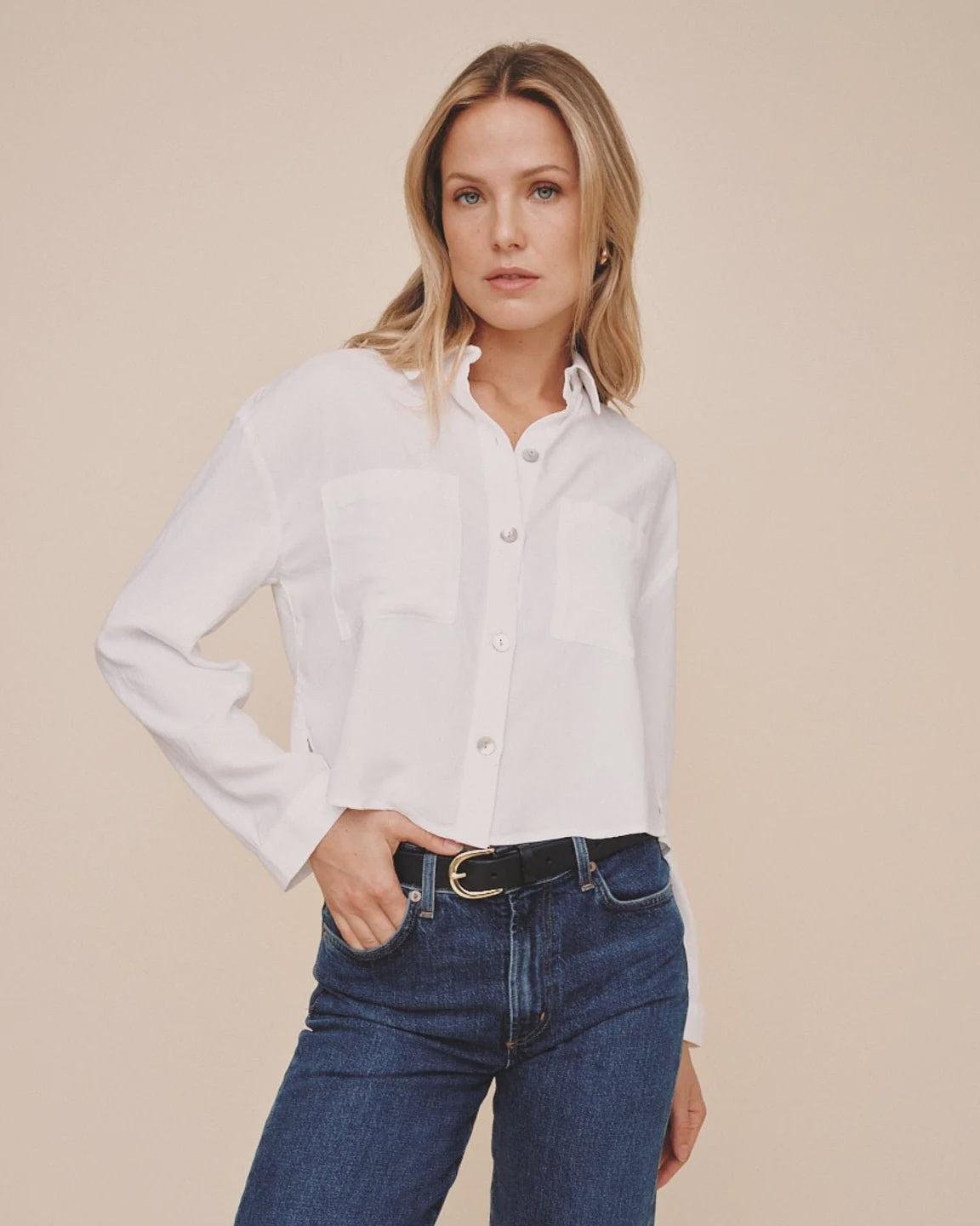 Bella Dahl |  Cropped Button Down | Vagabond | Apparel | Boutique