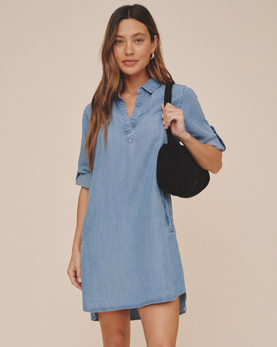 Bella Dahl | Long Sleeve A-Line Dress | Vagabond | Apparel | Boutique