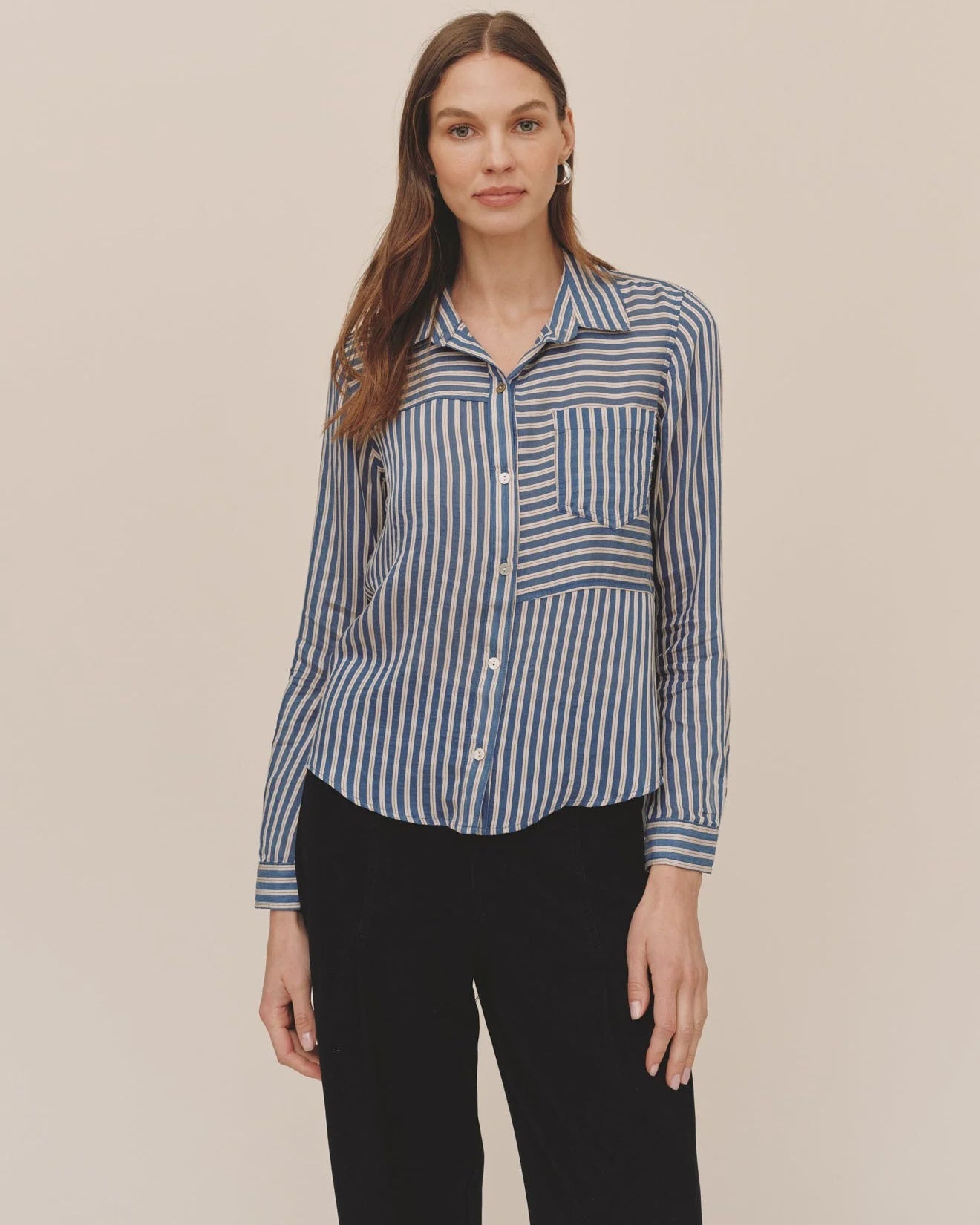 Bella Dahl Seamed Button Down Shirt