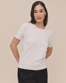 Bella Dahl | Short Sleeve Crew Neck Knit Top | Vagabond | Apparel | Boutique