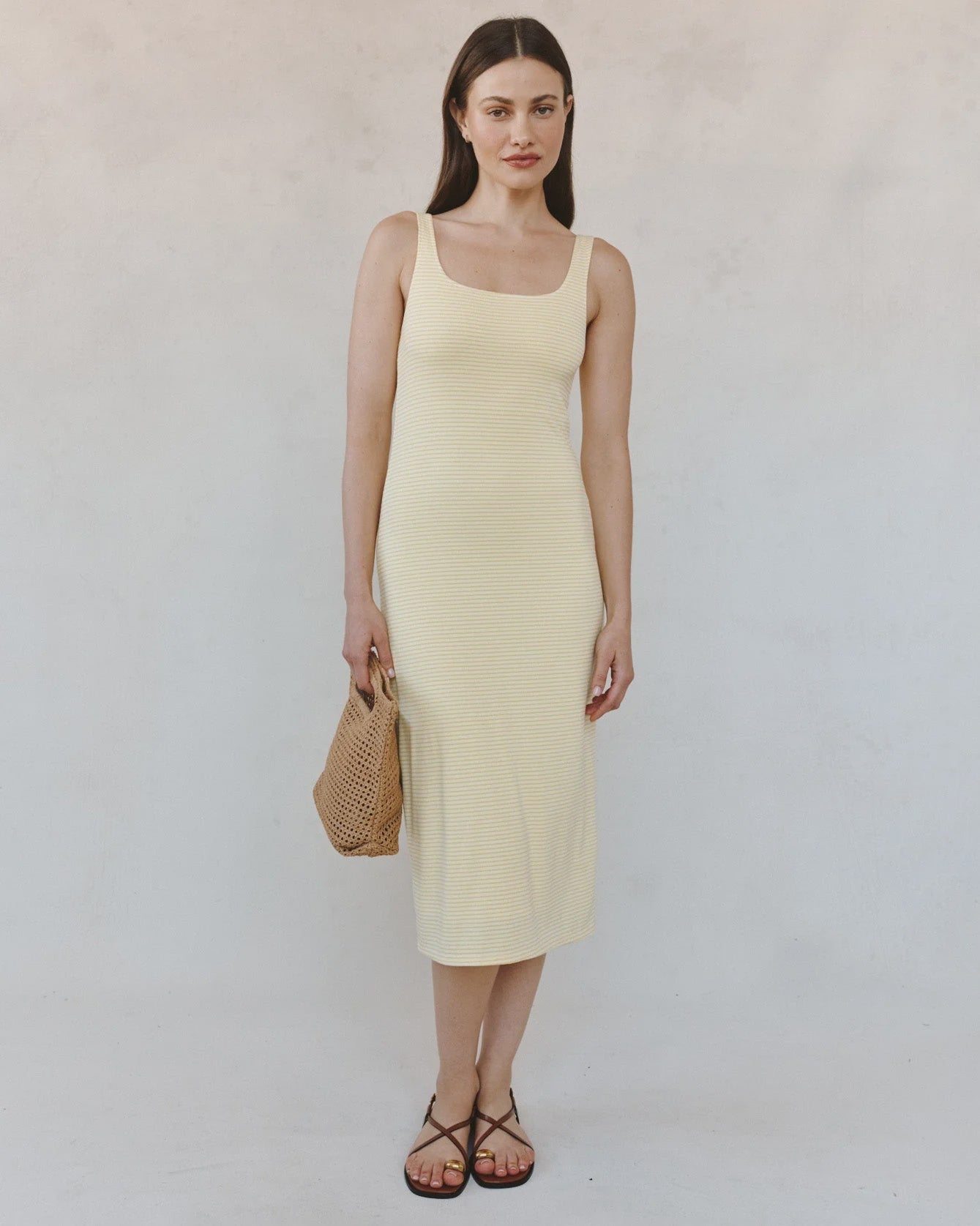 Bella Dahl | Square Neck Fitted Midi Dress | Vagabond | Apparel | Boutique