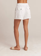 Bella Dahl | Callie Ruffle Short | Back | White | Vagabond | Apparel | Boutique