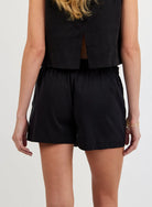 Bella Dahl | Clean Front Short | Back | Black | Vagabond | Apparel | Boutique