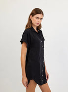 Bella Dahl | Roll Sleeve Pocket Shirt Dress | Side | Vagabond | Apparel | Boutique