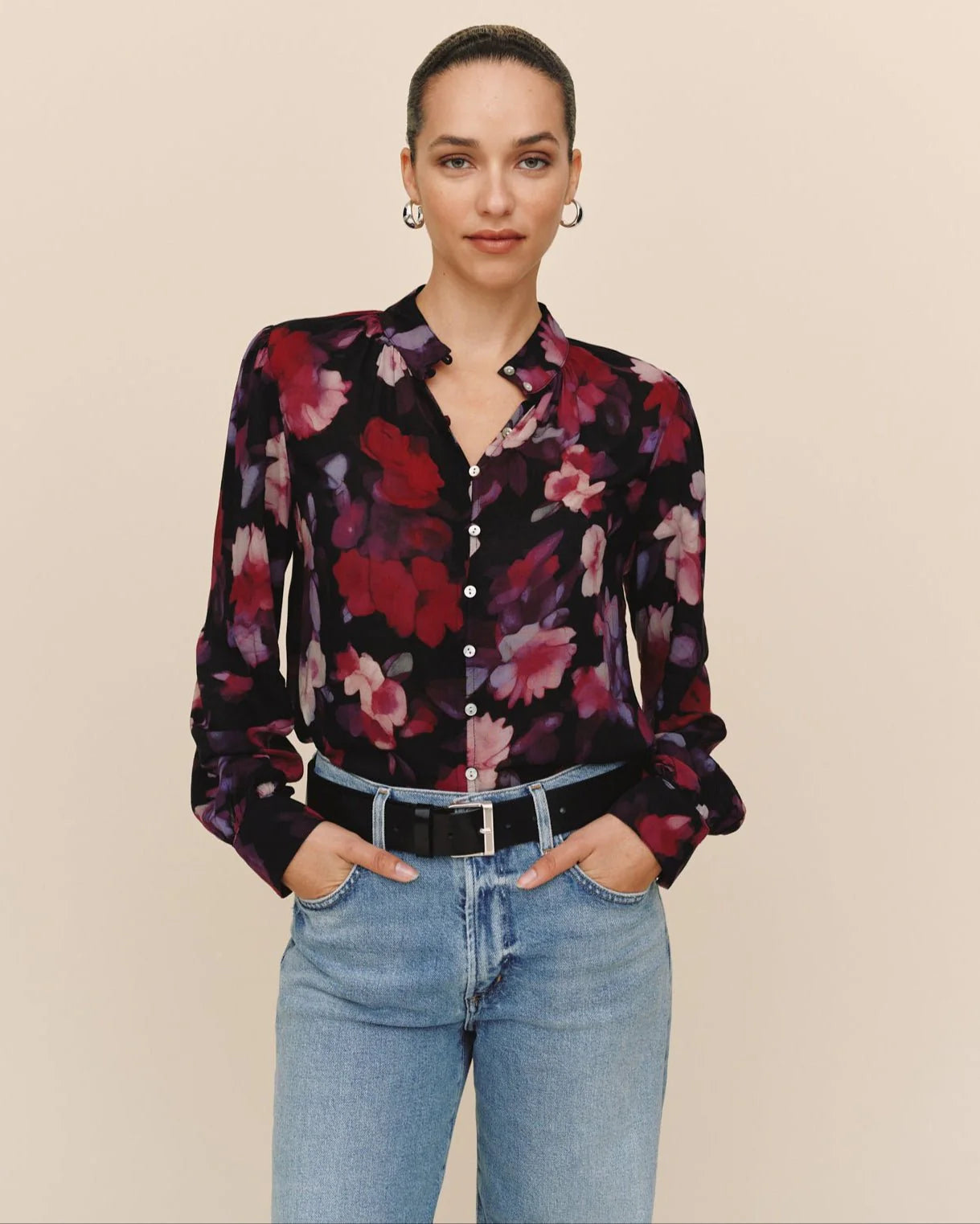 Bella Dahl | Shirred Button Up Blouse | Vagabond | Apparel | Boutique