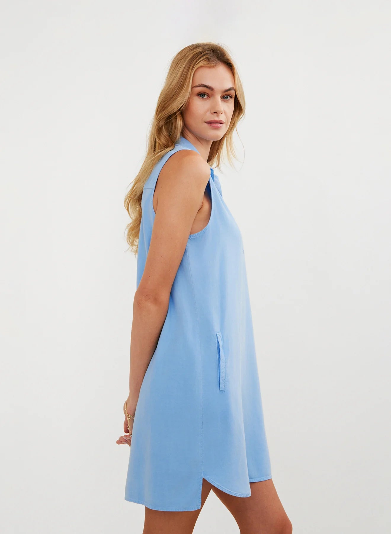 Bella Dahl | Sleeveless A-Line Dress | Side | Vagabond | Apparel | Boutique