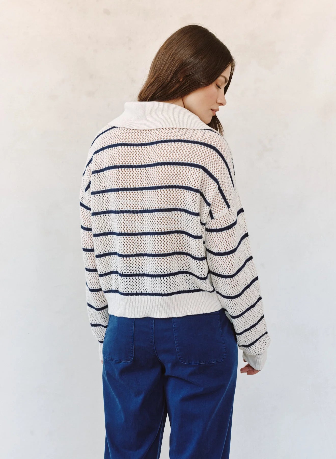 Bella Dahl | Tassel Tie Open Knit Sweater | Back | Vagabond | Apparel | Boutique