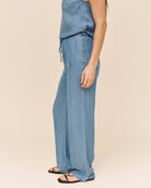 Bella Dahl | Wide Leg Drawstring Pant | Side | Vagabond | Apparel | Boutique